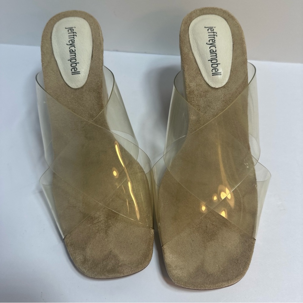 Jeffrey Campbell Tan Wedge Sandals - Picture 3 of 7